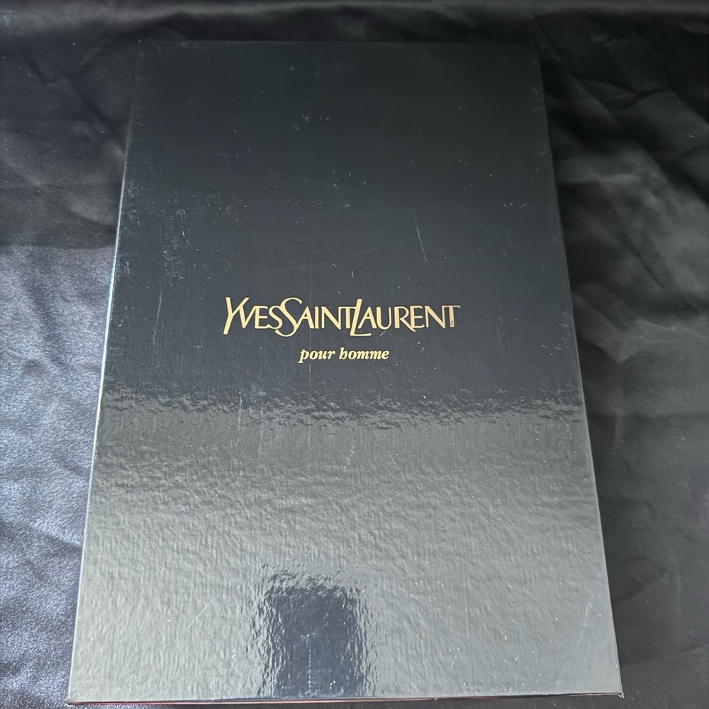Yves Saint Laurent Men’s Monogram Embroidered cotton and linen-blend Dress Shirt